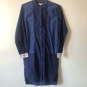 ❤️Gap Designed & Crafted Navy Shirt Dress Color Block Size S